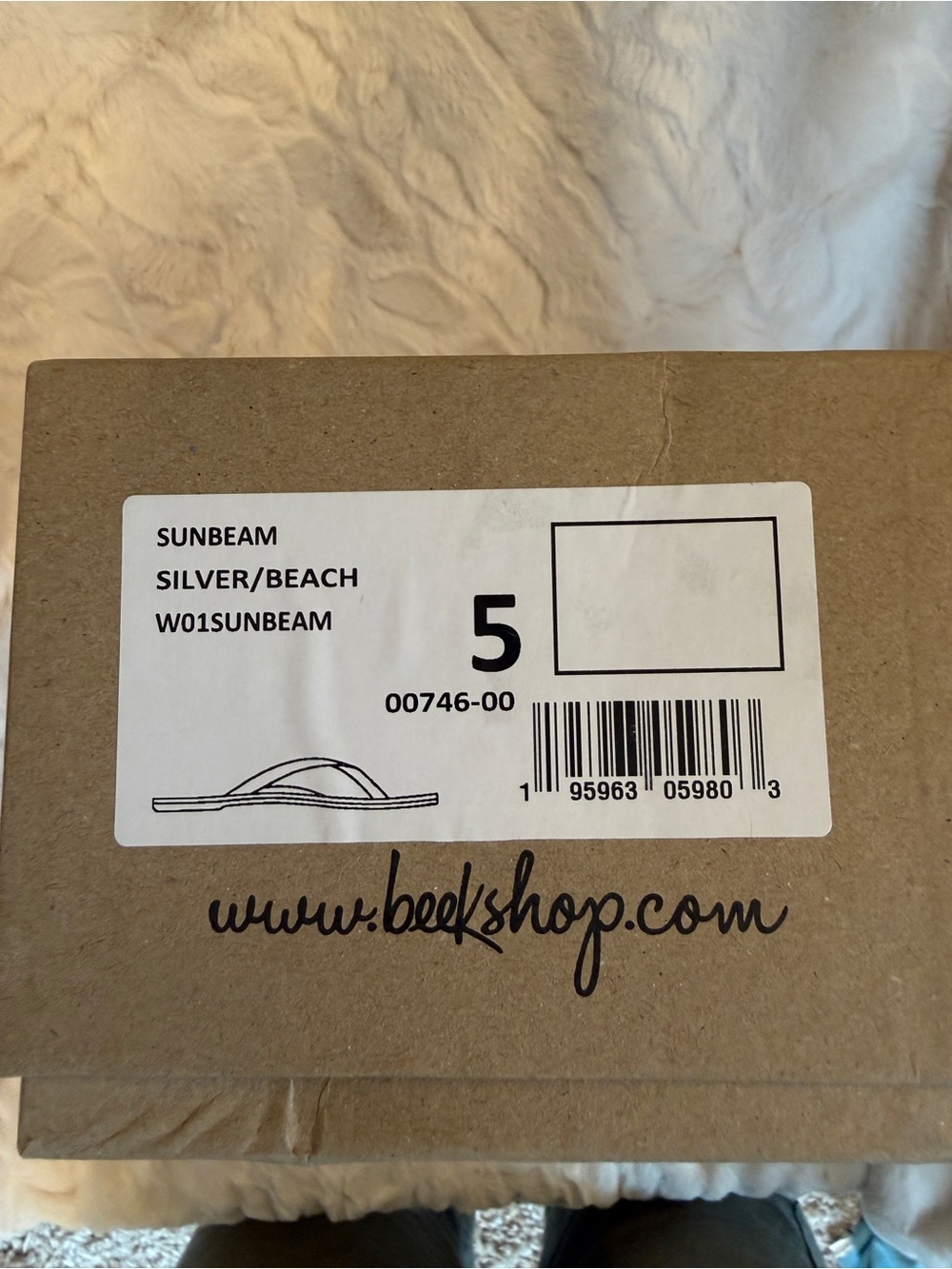Beek Sunbeam sandals in silver, size 5 - Picture 7 of 7